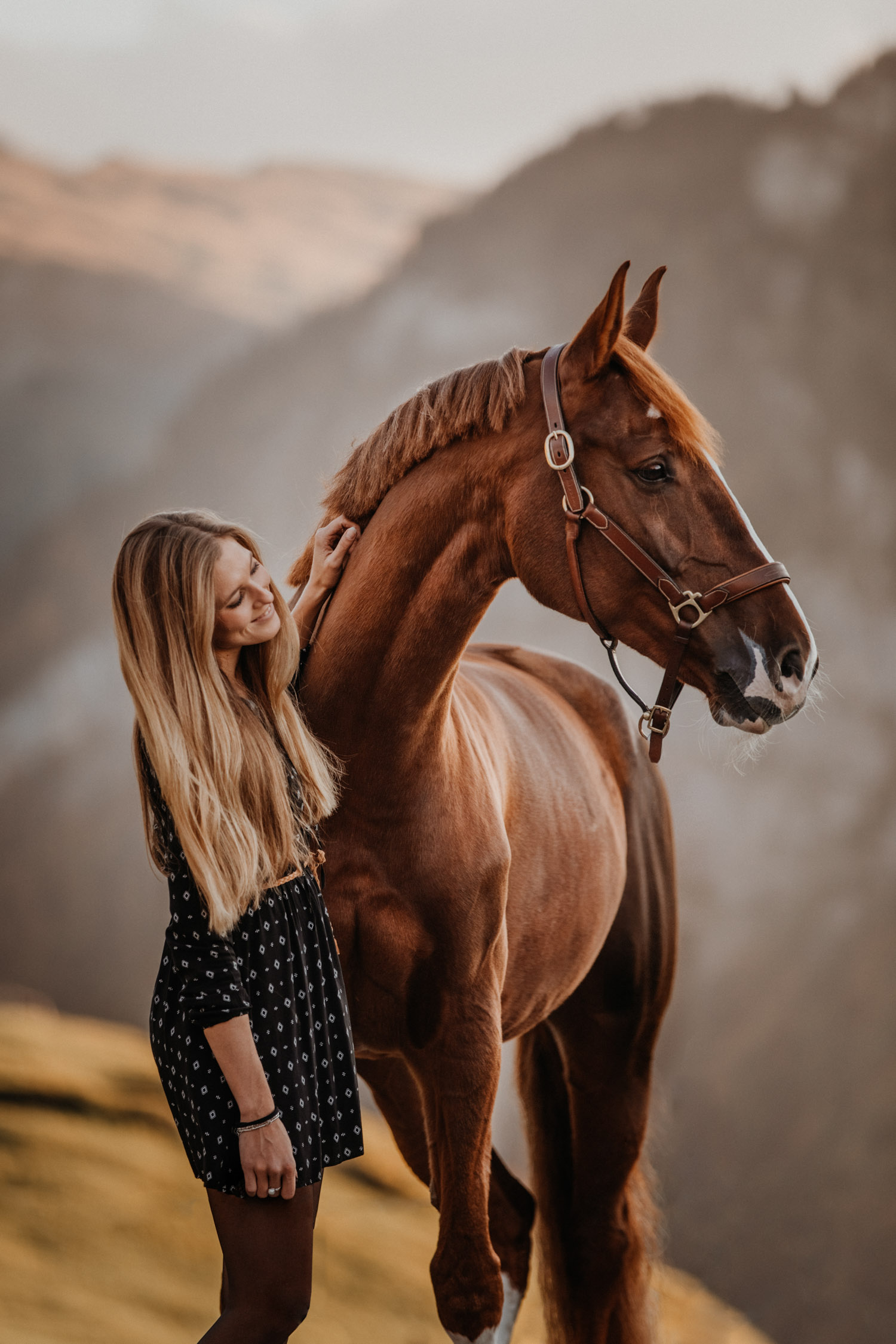 Pferdeshooting in den Bergen Pferdefotografin Schweiz