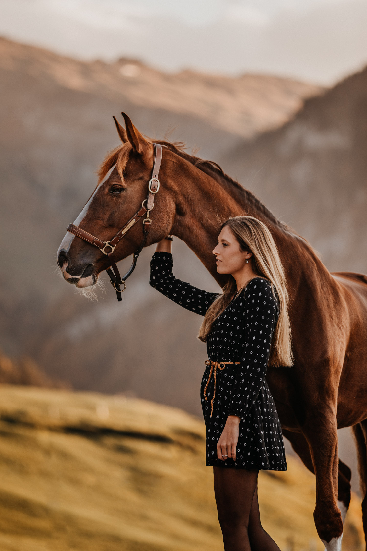 Pferdeshooting in den Bergen Pferdefotografin Schweiz
