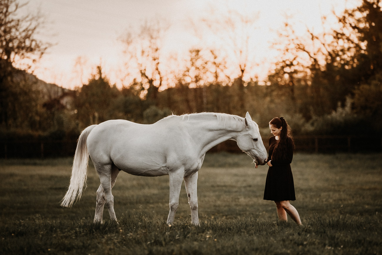 Tabitha Roth Pferdefotografin Pferdeshooting Schimmel natürlich ungestellt Freilauf Portrait Nadja Schweiz